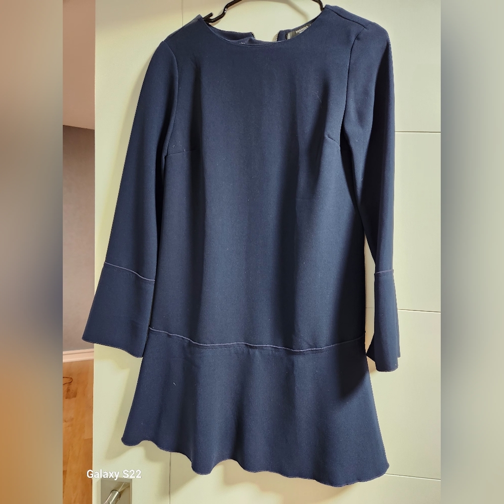 Mango navy blue dress